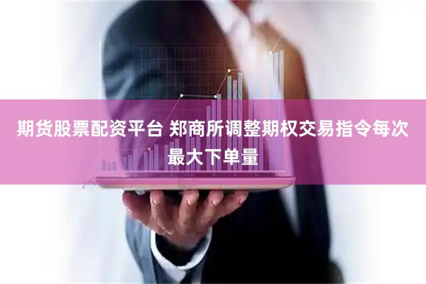 期货股票配资平台 郑商所调整期权交易指令每次最大下单量