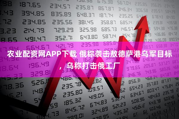 农业配资网APP下载 俄称袭击敖德萨港乌军目标，乌称打击俄工厂
